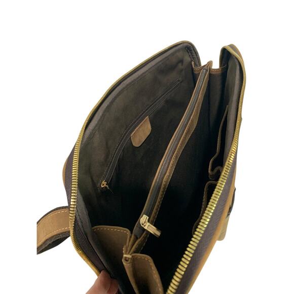 Quintessential Crocodile Style Genuine Leather Bag Briefcase Brown - Picture 13 of 13